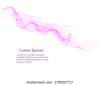 Vector Abstract color pink wave design element