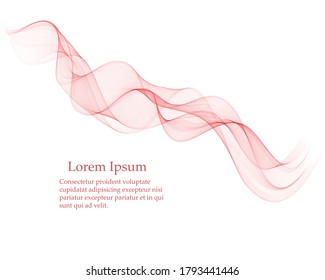 Vector Abstract color red wave design element