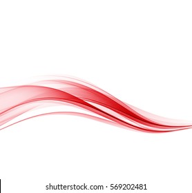 Vector Abstract Color Red Wave Design Stock Vector (Royalty Free ...