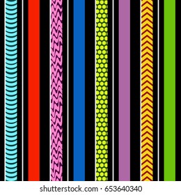 Vector abstract color stripes pattern. Striped background