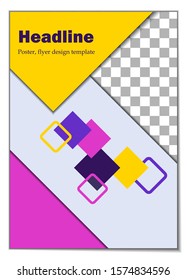 Vector abstract color template for poster, flyer. EPS10.