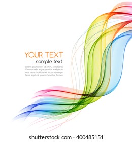 Vector Abstract color wave background. Rainbow wave.
