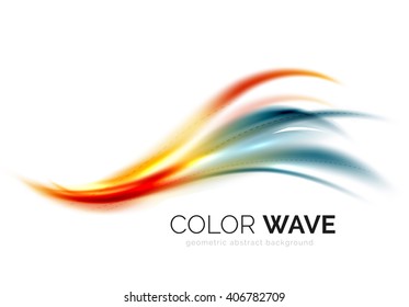 Vector abstract color wave design element