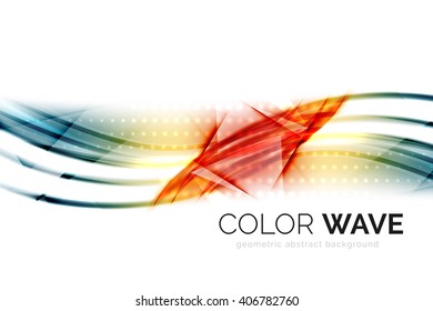 Elemento de diseño de onda de color abstracto vectorial