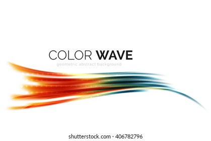 Elemento de diseño de onda de color abstracto vectorial