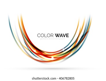 Vector abstract color wave design element