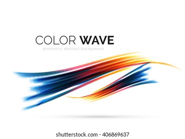 Vector abstract color wave design element