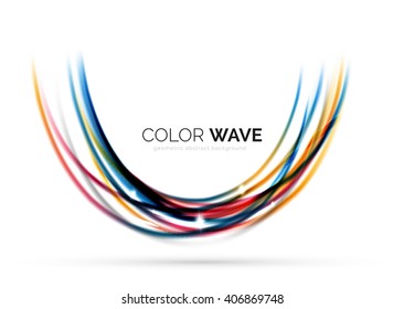 Elemento de diseño de onda de color abstracto vectorial