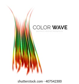 Elemento de diseño de onda de color abstracto vectorial