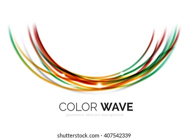 Vector abstract color wave design element