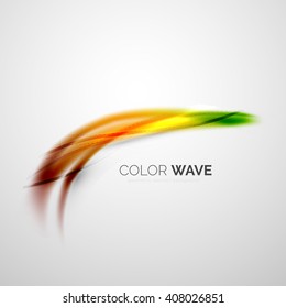 Elemento de design de onda de cor abstrata de vetor