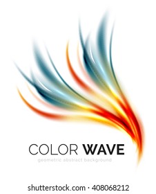 Elemento de diseño de onda de color abstracto vectorial