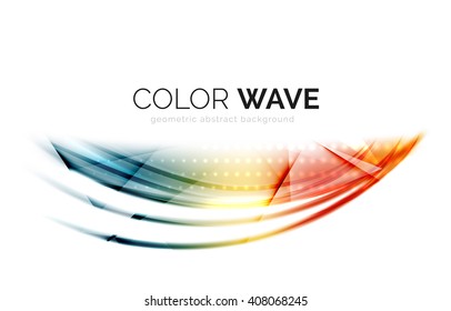 Elemento de diseño de onda de color abstracto vectorial