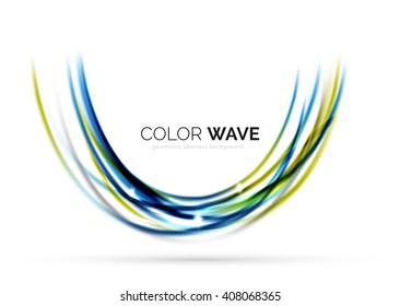 Vector abstract color wave design element