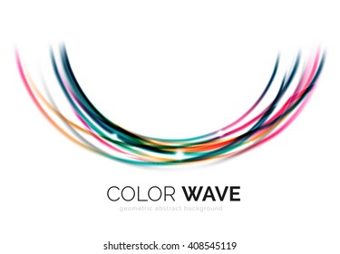 Vector abstract color wave design element