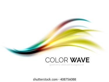 Elemento de diseño de onda de color abstracto vectorial
