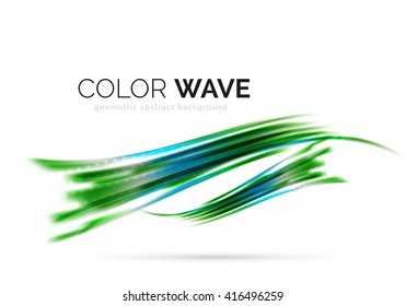 Elemento de diseño de onda de color abstracto vectorial