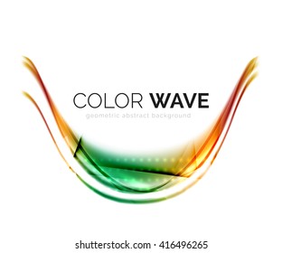 Elemento de diseño de onda de color abstracto vectorial