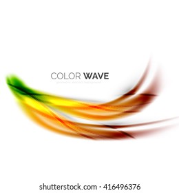 Elemento de diseño de onda de color abstracto vectorial