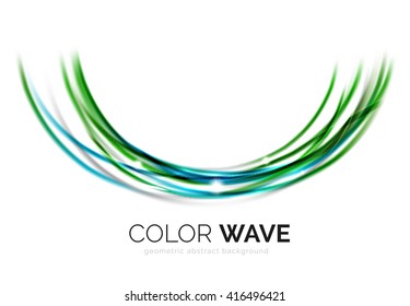 Vector abstract color wave design element