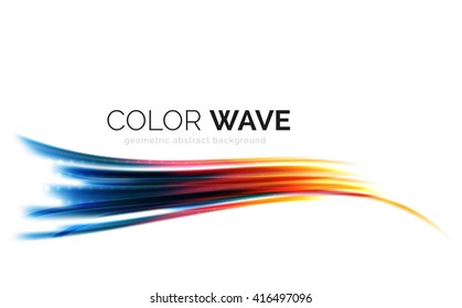 Vector abstract color wave design element