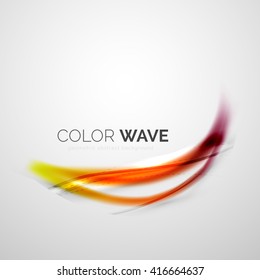 Elemento de diseño de onda de color abstracto vectorial