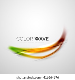 Vector abstract color wave design element