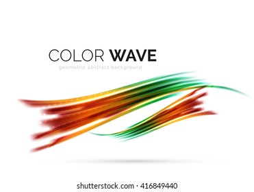 Elemento de diseño de onda de color abstracto vectorial