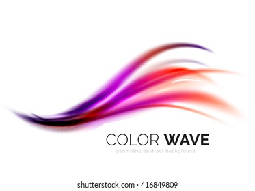Vector abstract color wave design element