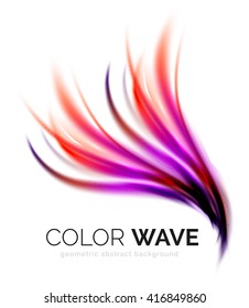 Vector abstract color wave design element