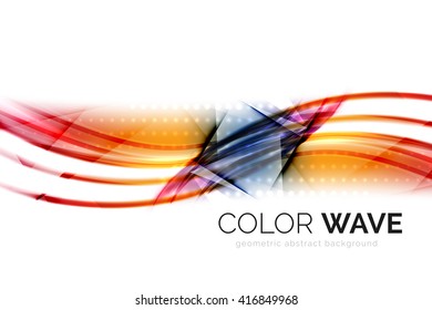 Vector abstract color wave design element