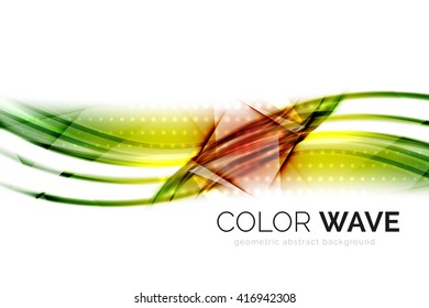 Elemento de diseño de onda de color abstracto vectorial