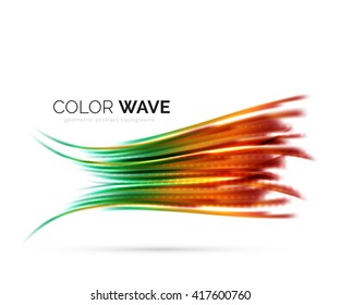Vector abstract color wave design element
