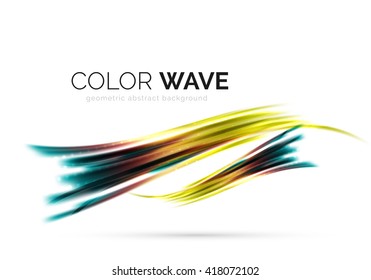 Vector abstract color wave design element