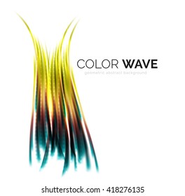Vector abstract color wave design element