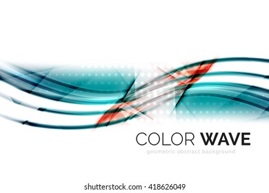 Vector abstract color wave design element