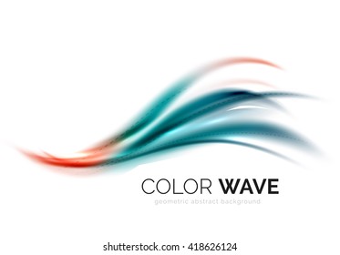 Vector abstract color wave design element