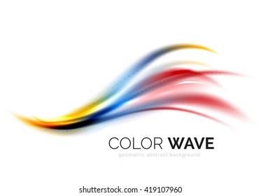 Vector abstract color wave design element