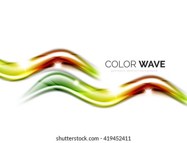 Vector abstract color wave design element