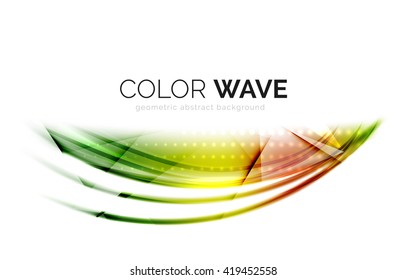 Vector abstract color wave design element