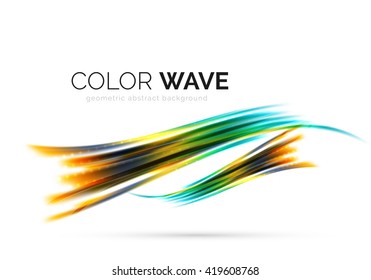 Vector abstract color wave design element