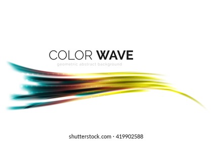 Vector abstract color wave design element