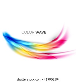 Vector abstract color wave design element