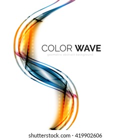 Vector abstract color wave design element