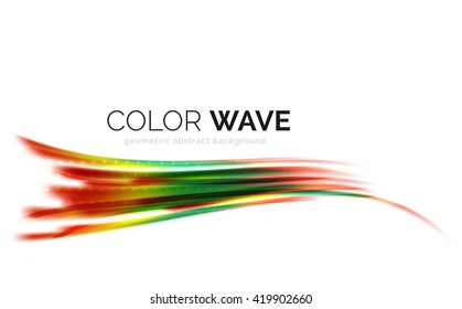 Vector abstract color wave design element