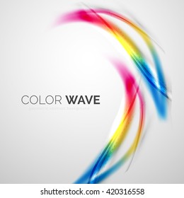 Vector abstract color wave design element