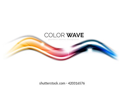 Elemento de diseño de onda de color abstracto vectorial