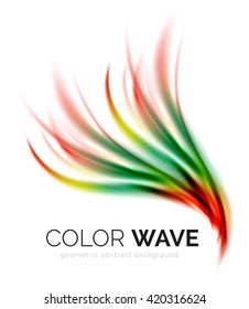 Vector abstract color wave design element