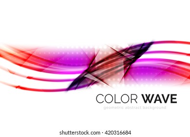 Vector abstract color wave design element