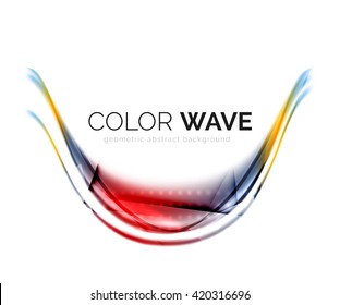 Vector abstract color wave design element